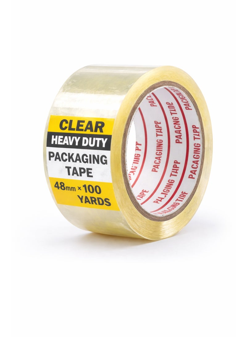ROCO Clear Heavy Duty Packaging Tape – 48 mm × 100 Yards – Strong Adhesive Seal - Image 1